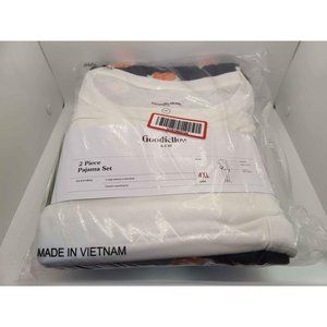 Men's Big & Tall Microfleece Pajama Set - Goodfellow & Co Cream 4XL